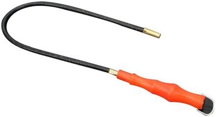 60Cm Flexibele Magnetische Pickup Tool Led Light Magneet Garage Tool Reparatie Pick Up Rode Plastic Handvat Buigbare Metalen Grabber