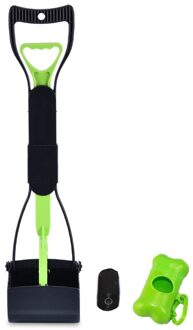60Cm Lengte Pet Pooper Scooper Lange Handvat Hond Kat Afval Picker Kaak Kak Scoop Pick Up Clean Afval Schoonmaken gereedschap groen