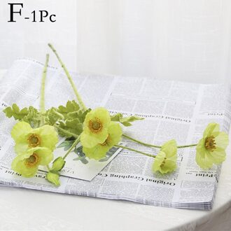 60Cm Simulatie 3 Heads Klaprozen Bloem Bruiloft Decoratie Kunstmatige Nep Bloemen High-End Thuis Woonkamer tuin