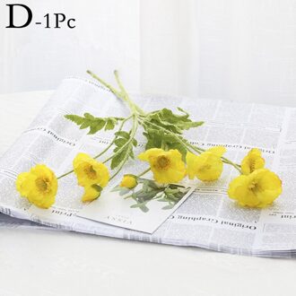 60Cm Simulatie 3 Heads Klaprozen Bloem Bruiloft Decoratie Kunstmatige Nep Bloemen High-End Thuis Woonkamer tuin