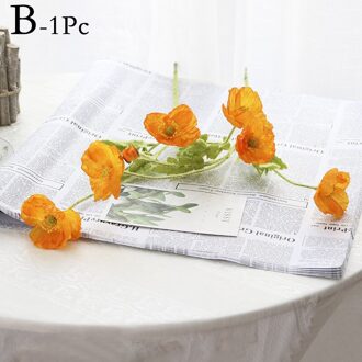 60Cm Simulatie 3 Heads Klaprozen Bloem Bruiloft Decoratie Kunstmatige Nep Bloemen High-End Thuis Woonkamer tuin