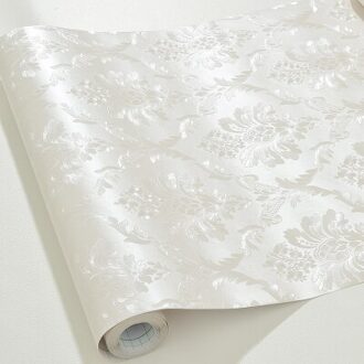 60Cm X 5M Vinyl Zelfklevende Behang Home Decor Bloemen Wandbekleding Voor Woonkamer Slaapkamer Achtergrond Waterdichte Muur stickers ivoor