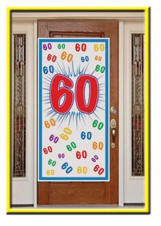 60e verjaardag mega poster - Feestposters Multikleur