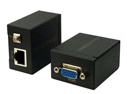 60M Vga Extender 1X1 Splitter RJ45/Cat5e/6 Ethernet Kabel Ethernet Adapter Versterker Ondersteuning Monitor projector Hdtv Pc