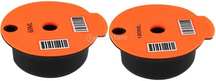 60Ml/180Ml Herbruikbare Koffie Capsules Voor BO-SCH Machine Tassim Hervulbare Koffie Capsule Pod Met Slicone Deksel Koffie lepel 60ml en 180ml