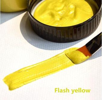 60Ml Goud Verf Metallic Acryl Verf, Waterdicht Niet Vervaagd Voor Beeldhouwwerken Coloring Diy Hand Kleding Geschilderd Graffiti Pigmenten flash geel