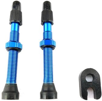 60Mm 1 Paar Legering Stem Presta Ventiel + Tool Road Mountainbike Tubeless Band Voor Outdoor Zorgzame Persoonlijke Fiets supply blauw