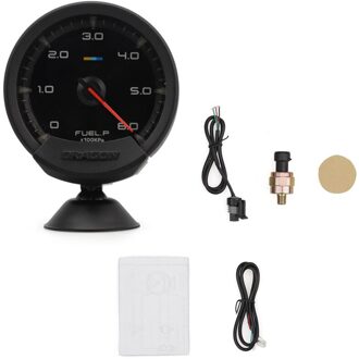 60Mm 12V Brandstof Druk Gauge Olie Druk Meter Wit Led Brandstofmeter Universele