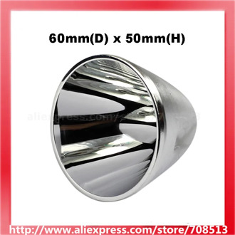 60mm(D) x 50mm(H) SMO / OP Aluminum Reflector for Cree XM-L / XHP LED