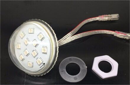 60mm diameter; DC24V; UCS1903 adresseerbare RGB volledige kleur led smart module; 2.88 W (12 stks van 5050 SMD LED); IP68; clear of milky cover melkachtig hoes 12LEDs