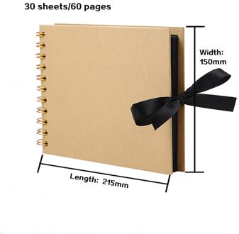 60Pages Fotoalbums Diy Craft Album Scrapbooking Foto Opslag Voor Bruiloft Verjaardag Foto Boeken 21.5x15cm khaki
