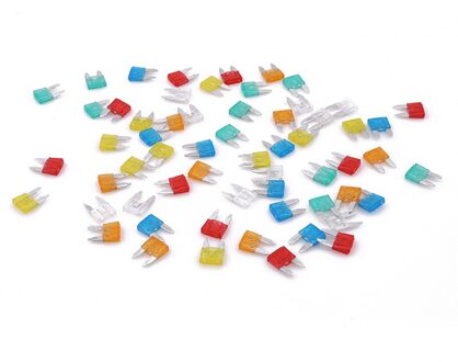 60Pcs Gemengde Mini Blade Zekering Zinklegering En Plastic Materiaal 5A 10A 15A 20A 25 30A Set Voor Auto auto Vrachtwagen