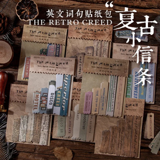 60pcs/lot Kawaii Stationery Stickers Retro little creed Diary Planner Decorative Mobile Stickers Scrapbooking DIY Craft Stickers