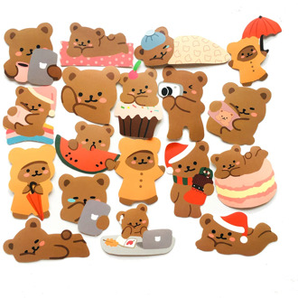 60pcs/pack Cute Lazy Bear Stickers Scrapbooking Decorative Sticker Korean Diy Diary Album Stick Label Kawaii Stationery