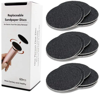 60pcs Replacement Sandpaper Disk Discs for Electronic Foot File Callus Remover Tool