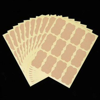 60pcs Self-Adhesive DIY Blank Kraft Labels Stickers Creative Flower Packaging Seals Gift Candy Tags Design Paper Sticker 2020