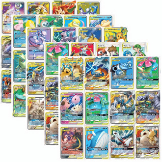 60Pcs/set Tag team EX Mega GX Shining Pokemon Cards Battle Game Cartoon Kids Collection Toys