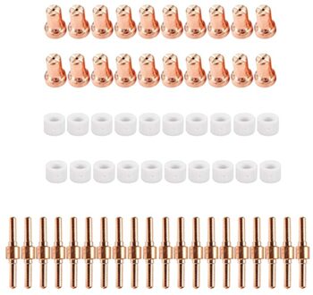 60Pcs Tips LG-40 PT-31 Air Plasma Snijden Snijder Verbruiksartikelen Cut-40 CUT-50D CT-312 Wervelende Ringen Elektrode Shield Cups