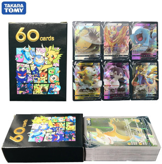 60Pcs Vmax Pokemon cards English version anime collection Trading card Pokemon booster shiny cards pokemon toy for kids