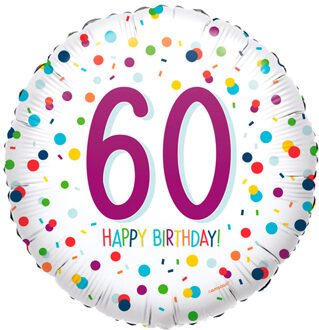 60ste verjaardag ballon confetti