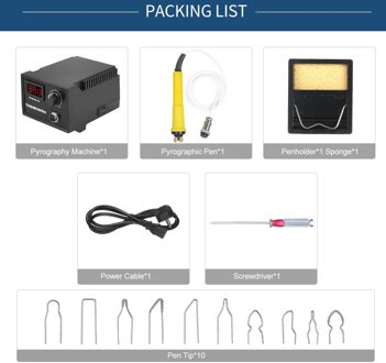 60W 110V-240V Woodburner Houtgestookte Tool Kit Verstelbare 0 ℃-800 ℃ Woodburning Pyrography pen Machine Set Elektrische Soldeerbout combo 2