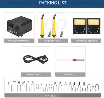 60W 110V-240V Woodburner Houtgestookte Tool Kit Verstelbare 0 ℃-800 ℃ Woodburning Pyrography pen Machine Set Elektrische Soldeerbout combo 4