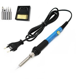 60W Elektrische Soldeerbout Verstelbare Temperatuur Anti-Brandwonden Geïsoleerde Handvat Rework Station Potlood Lassen Reparatie Tool B / VS