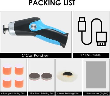 60W Mini Polijstmachine Machine Usb-oplaadkabel 8500Rpm Variabele Snelheid Auto Polijsten Waxen Machine Auto Kras Reparatie Tool US plug