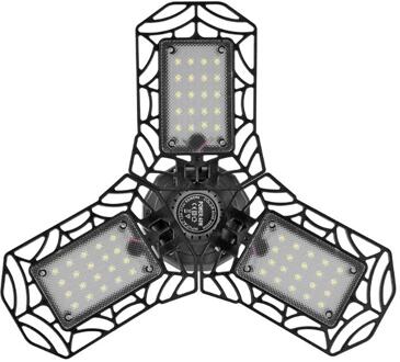 60W Super Heldere Garage Licht Industriële Verlichting E27 Led Lamp Vouwen Industriële Lamp Workshop Hanger Lamp Schijnwerper zwart