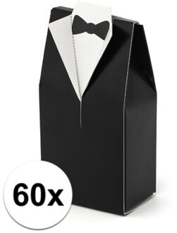60x Bruiloft kado doosjes bruidegom