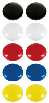 60x Gekleurde magneten 24 mm - Koelkastmagneet - Whiteboard magneten