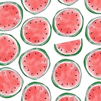 60x servetten met fruit meloenen 33 cm