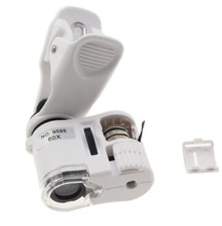 60X Universele Mobiele Telefoon Mini Draagbare Clip LED Microscoop Vergrootglas Loupe Voor Iphone6 6 s Samsung