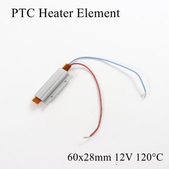 60x28mm 12V 120 Graden Celsius Aluminium PTC Verwarmingselement Constante Thermostaat Thermistor Lucht Verwarming Sensor Met shell 60*28mm