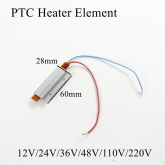 60x28mm 220V 200 Graden Celsius Aluminium PTC Verwarmingselement Constante Thermostaat Thermistor Lucht Verwarming Sensor Met shell 60*28mm
