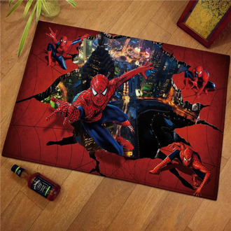60x40cm Spiderman Children Welcome Floor Mats Print Bathroom Kitchen Carpets Children Doormats for Living Room kids Rugs