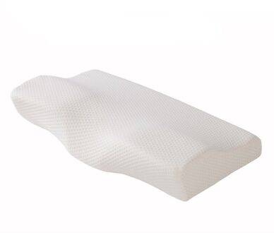 60X40X12Cm Memory Foam Kussen Voor Nekpijn Vlinder Cervicale Kussens Shaped Memory Kussens Ontspannen De cervicale Wervelkolom Trage Rebou wit