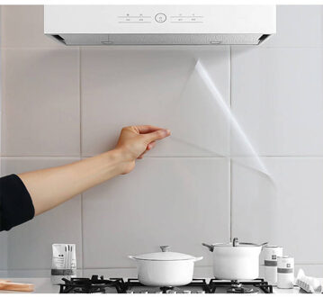 60X90 Keuken Olie Proof Renovatie Sticker Kristal Waterdichte Remobable Kookplaat Aanrecht Behang Zelfklevend Home Decor