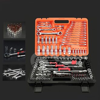 61/82/94 Pcs Auto Gemengde Reparatie Sets Multifunctionele Combinatie Pakket Hand Tool Kit Met Plastic Toolbox Opslag case 94 Stks