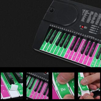 61 Key Piano Keyboard Sticker Kleurrijke Piano Toetsenbord Geluid Naam Stickers Elektronische Toetsenbord Stickers Muziek Decal Label Note