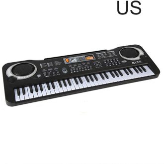 61 Toetsen Digitale Muziek Elektronische Toetsenbord Board Speelgoed Elektrische Piano Orgel Voor Kinderen Multifunctionele En Delicate 61-Key piano US