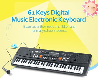 61 Toetsen Digitale Muziek Elektronische Toetsenbord Kid Multifunctionele Elektrische Piano Voor Piano Student Met Microfoon Muziekinstrument