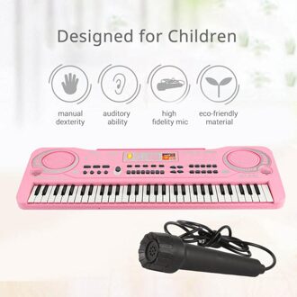 61 Toetsen Elektronische Digitale Keyboard Piano Muziekinstrument Speelgoed W/Microfoon Voor Kinderen Kinderen