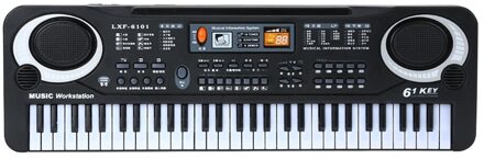 61 Toetsen Zwart Digitale Muziek Elektronische Toetsenbord Toetsenbord Elektrische Piano Kids Muziekinstrument EU plug
