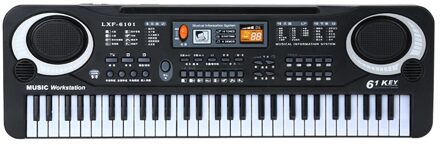 61 Toetsen Zwart Digitale Muziek Elektronische Toetsenbord Toetsenbord Elektrische Piano Kids Muziekinstrument US plug