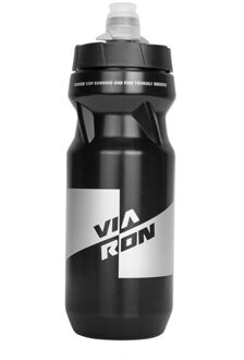 610Ml Outdoor Sport Water Fles Squeeze Water Proof Push/Pull Cap Draagbare Fietsen Hardlopen Wandelen Accessoires zwart