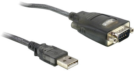 61364 tussenstuk voor kabels RS-232 USB Zwart