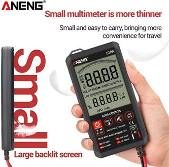 618C Digitale Multimeter Smart Touch Screen Dc Analoge Bar True Rms Tester 6000 Telt Transistor Condensator Ncv Testers Meter 618A