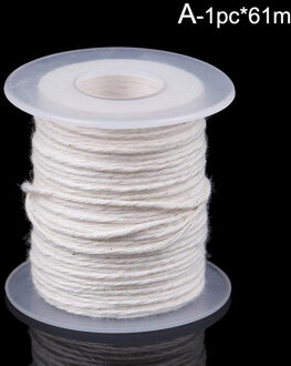 61M Niet Giftig Milieu Spool Van Katoen Gevlochten Kaars Wieken Lont Core Voor Diy Olie Lampen Handgemaakte Kaars maken Levert
