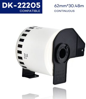 62 Mm * 30.48 M Wit DK22205 Compatibel Continue Thermisch Papier DK-22205 Dk 22205 Compatibel Voor Brother Ql Label Printer QL-500